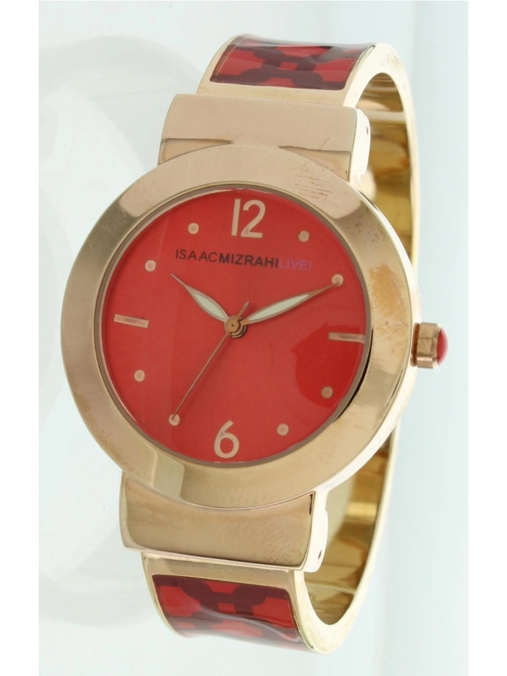 Isaac Mizrahi Live Rose Gold And Orange Tone Women’s Cuff Watch